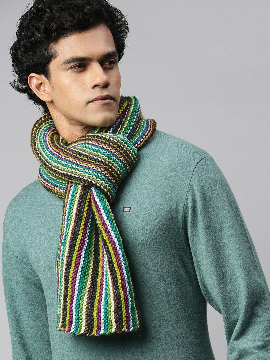magic needles unisex  multicoloured self-design scarf