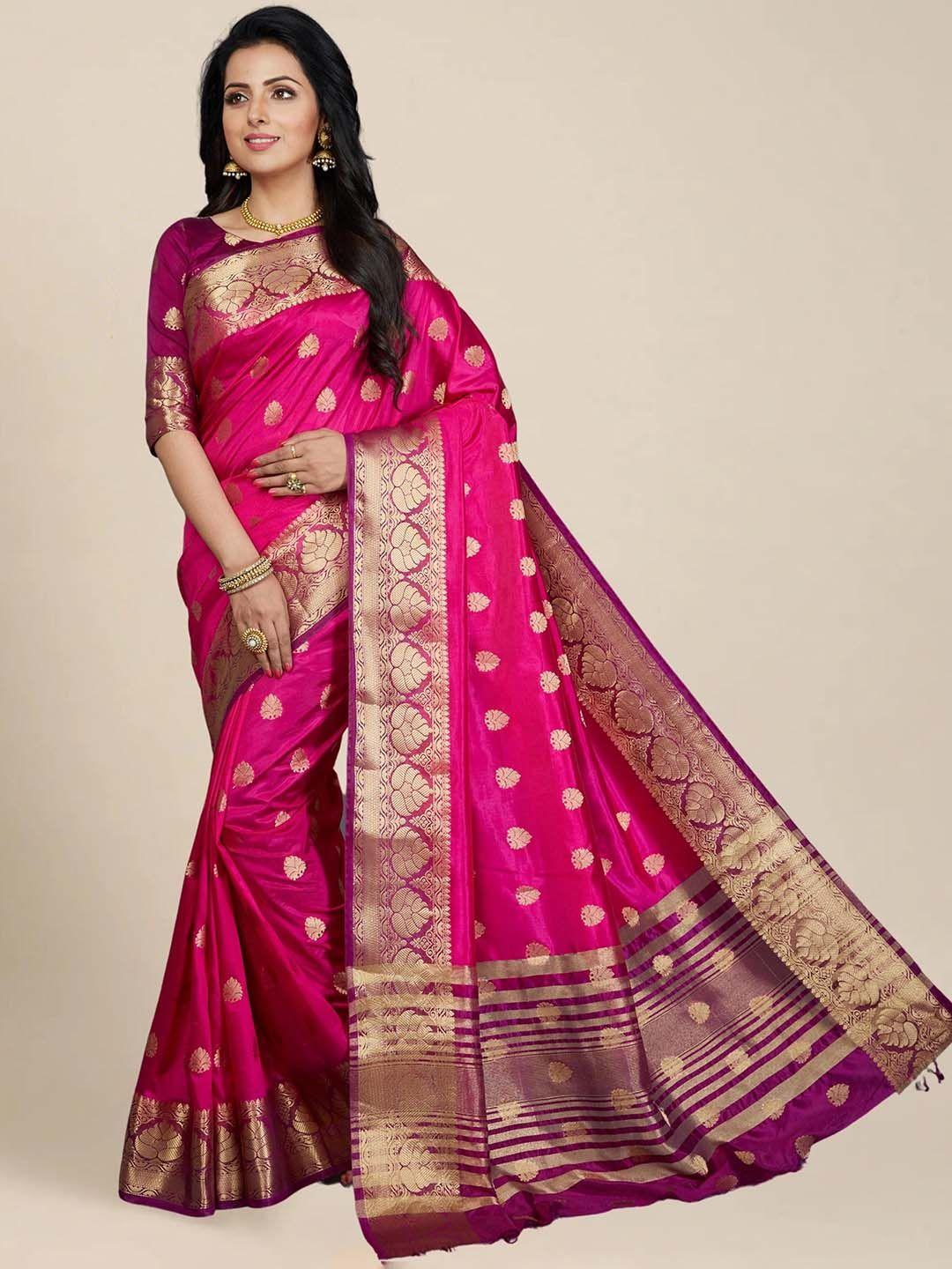 magmina ethnic motifs woven design zari pure silk kanjeevaram saree