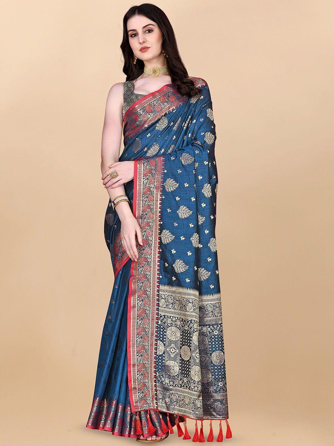 magmina ethnic woven design zari silk cotton banarasi saree