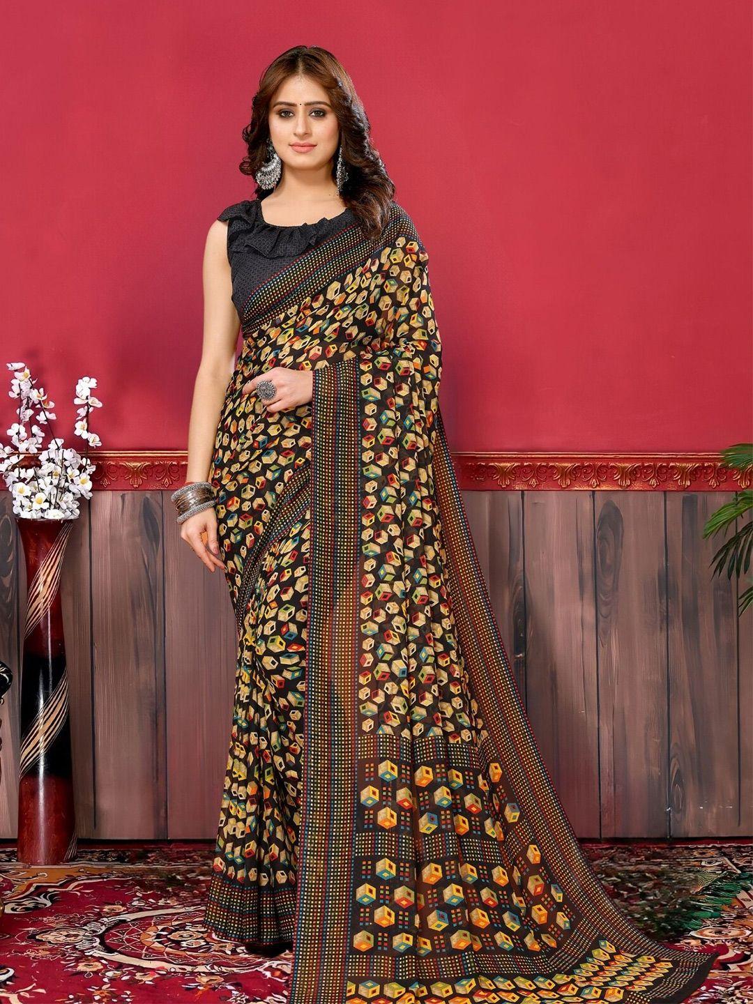 magmina geometric printed saree