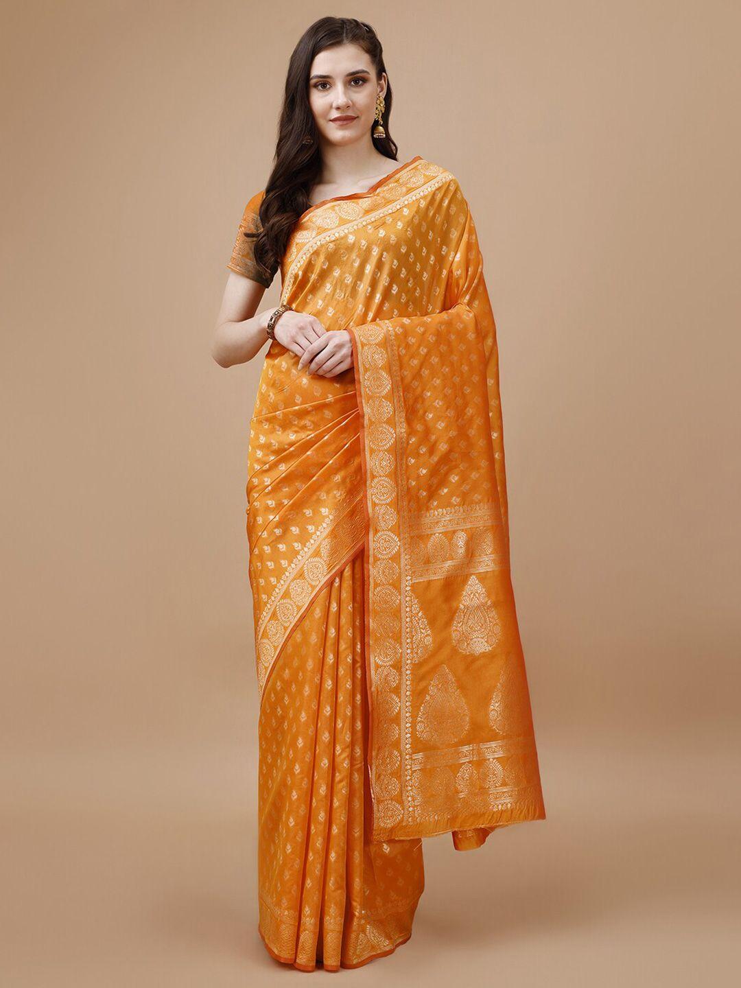 magmina paisley woven design zari detail pure silk saree