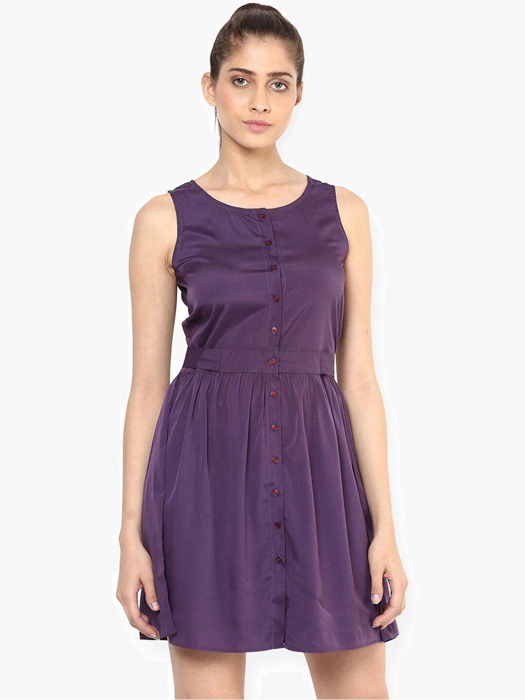 magnetic designs women purple crepe dress