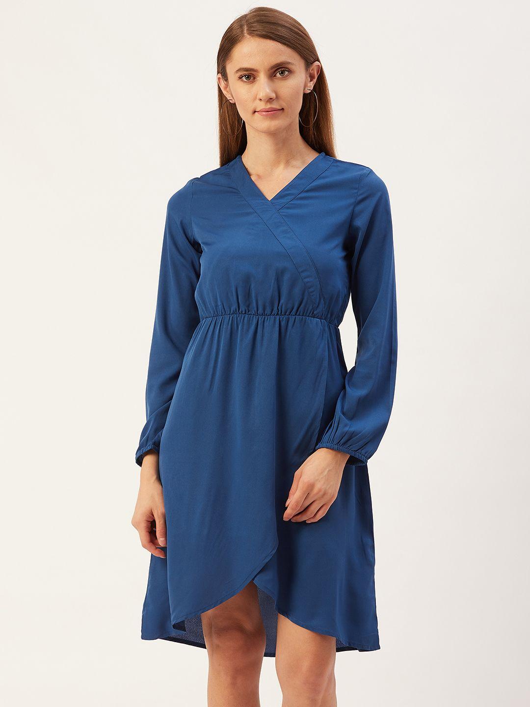 magnetic designs blue a-line dress with tulip hem