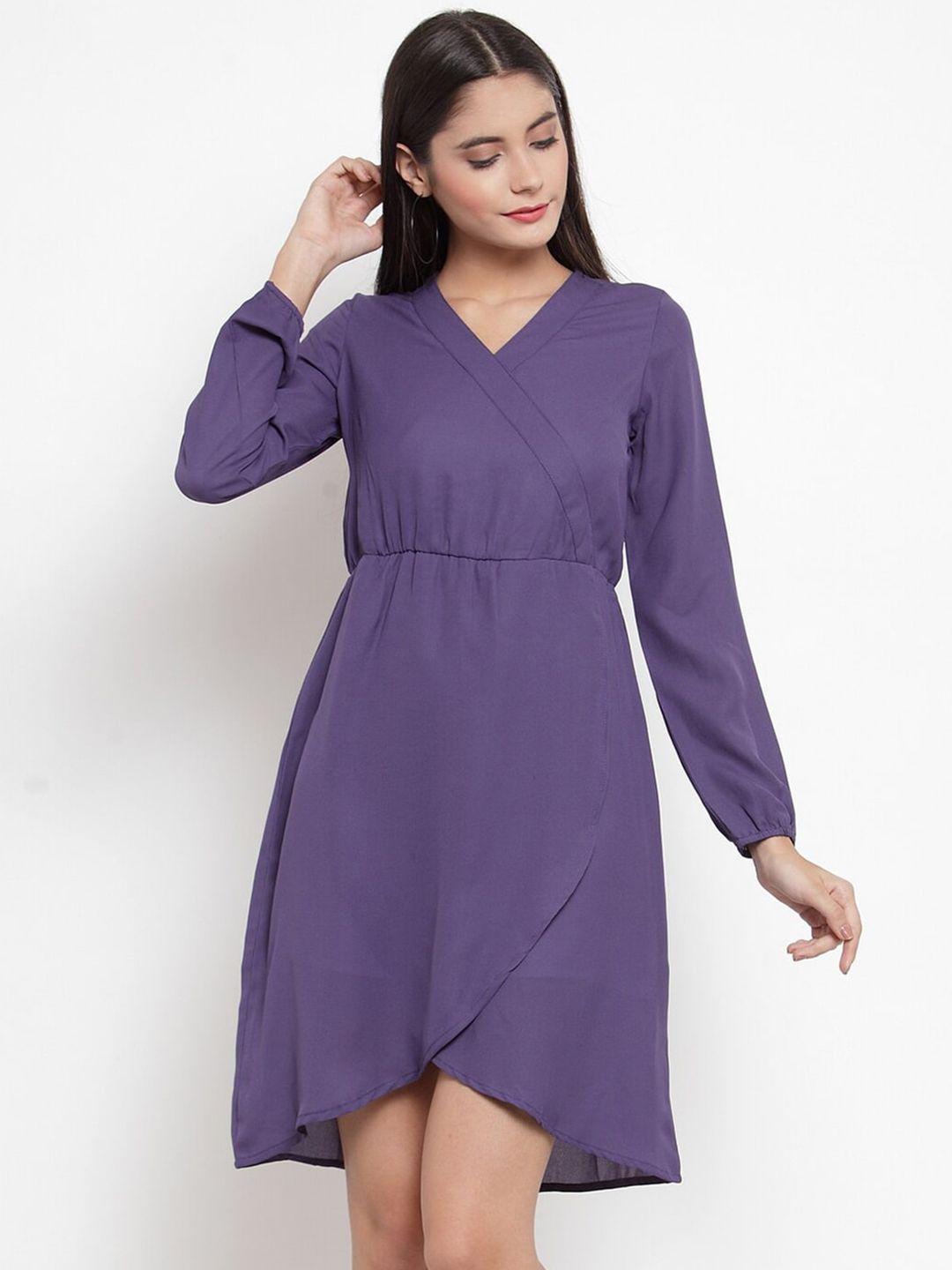 magnetic designs purple crepe dress