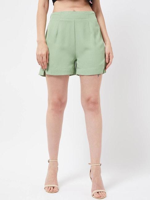 magre green regular fit shorts