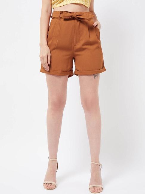 magre-rust-solid-shorts
