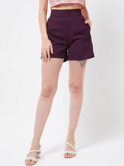 magre-wine-solid-shorts