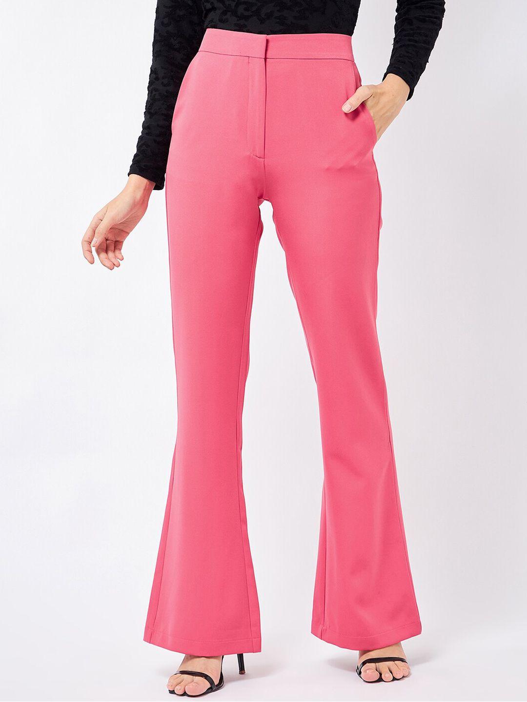 magre women relaxed flared high-rise trousers