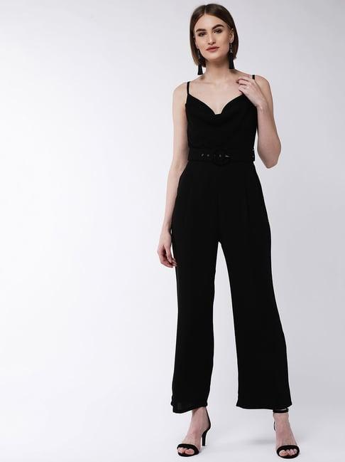 magre black regular fit jumpsuit