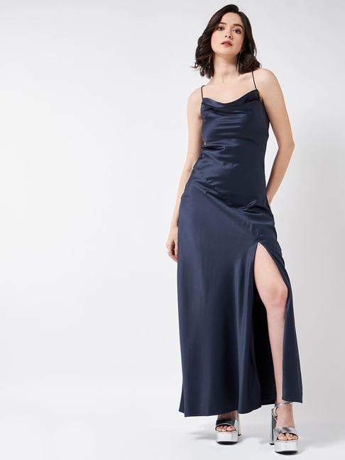 magre navy regular fit gown