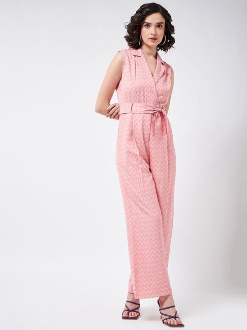 magre pink printed jumpsuit