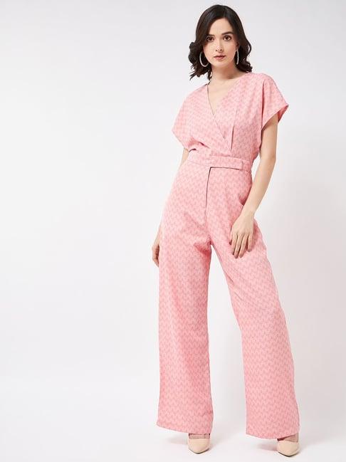 magre pink printed jumpsuit