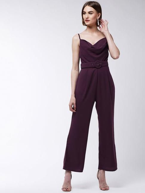 magre wine regular fit jumpsuit