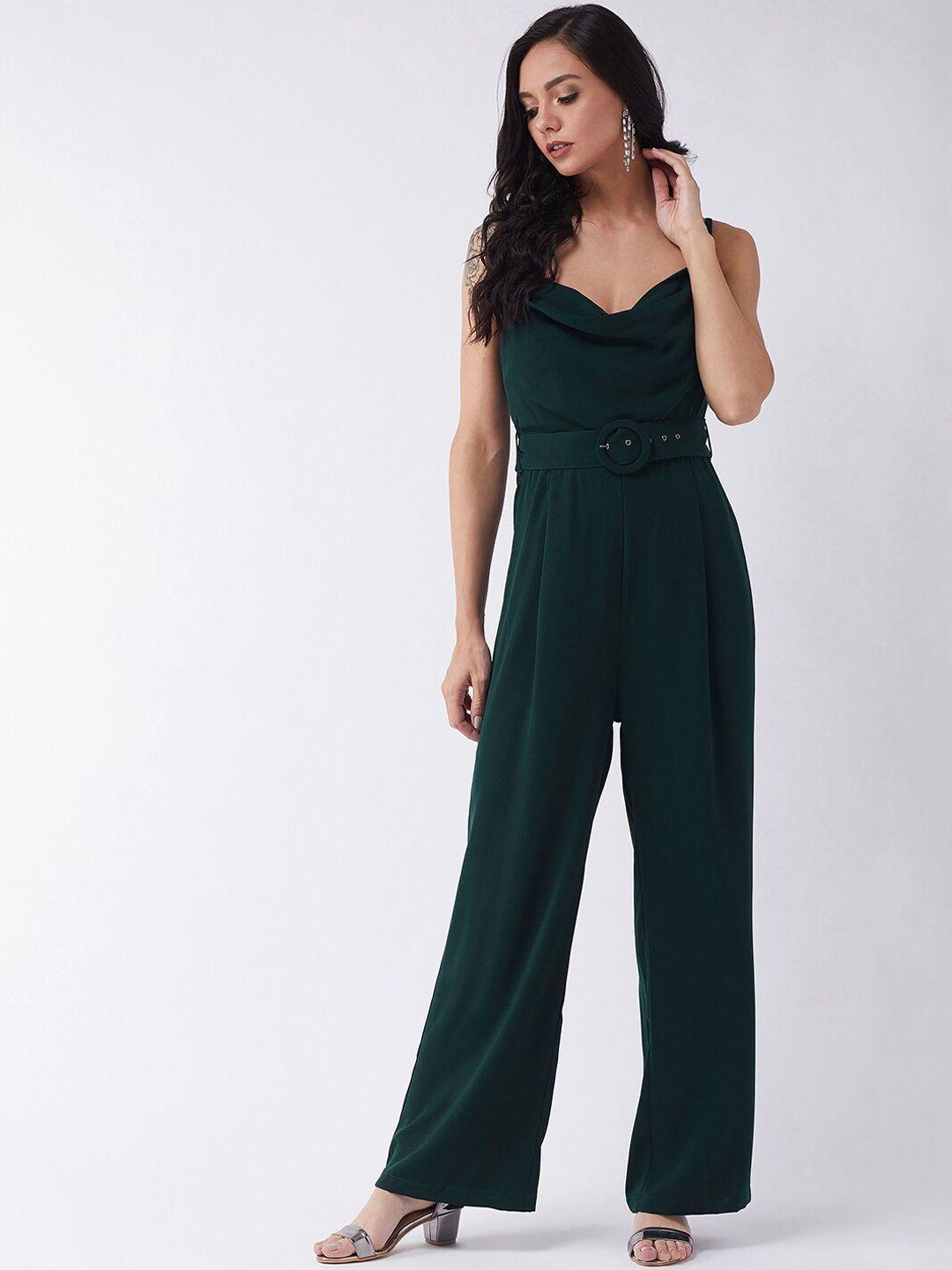magre women green solid jumpsuit