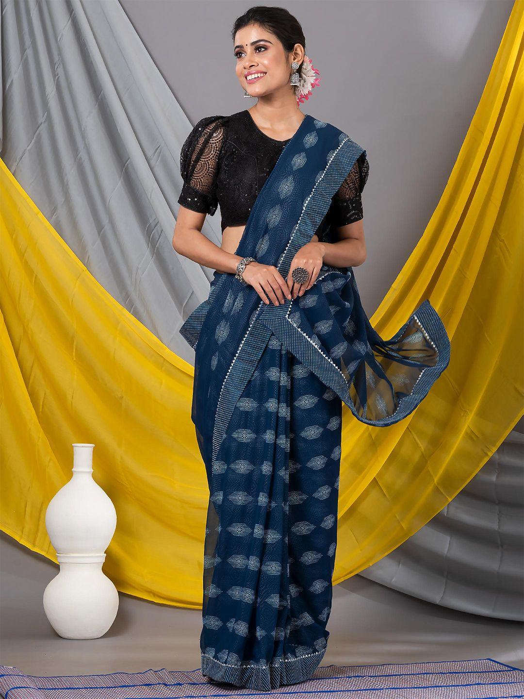 mahalasa abstract printed saree