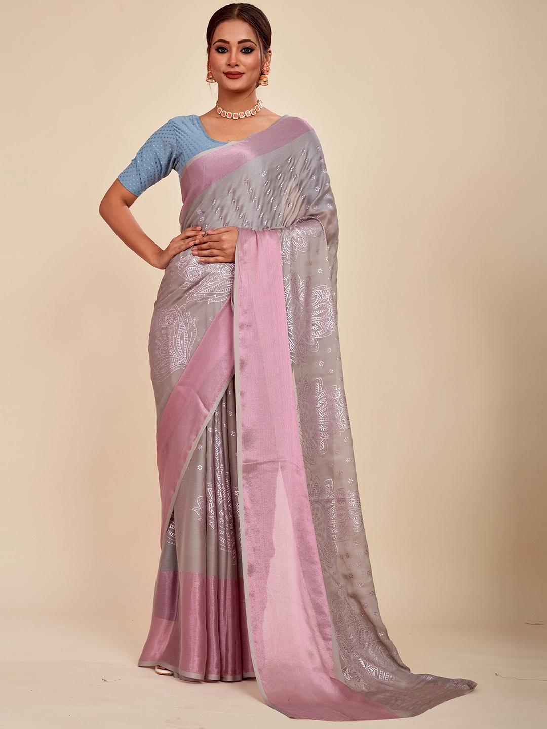 mahalasa ethnic motifs printed pure georgette saree