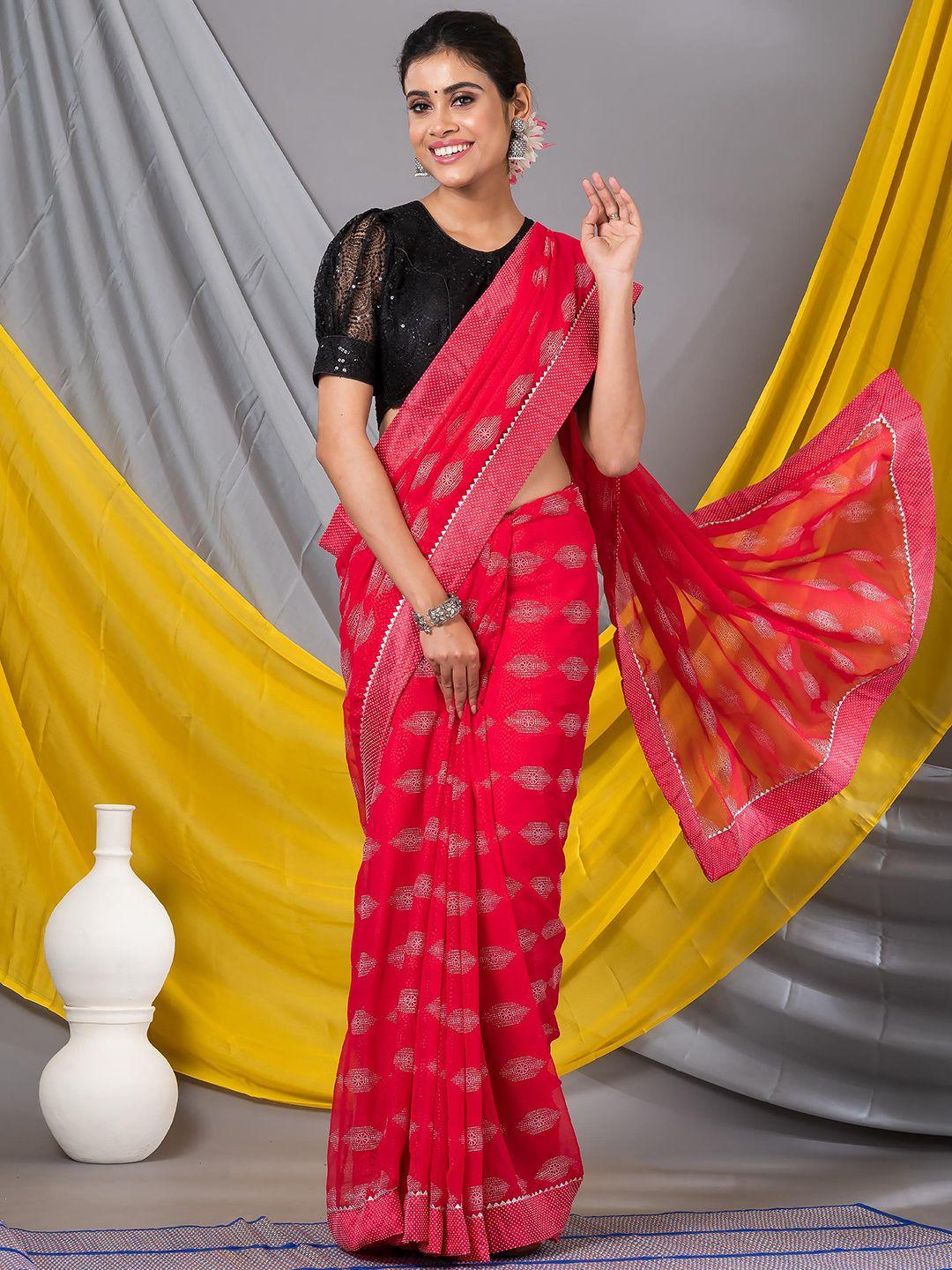 mahalasa ethnic motifs embroidered saree