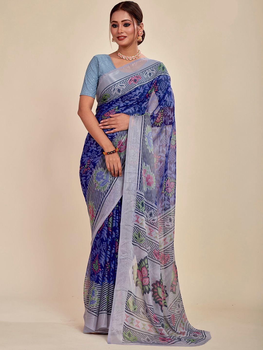 mahalasa floral printed saree