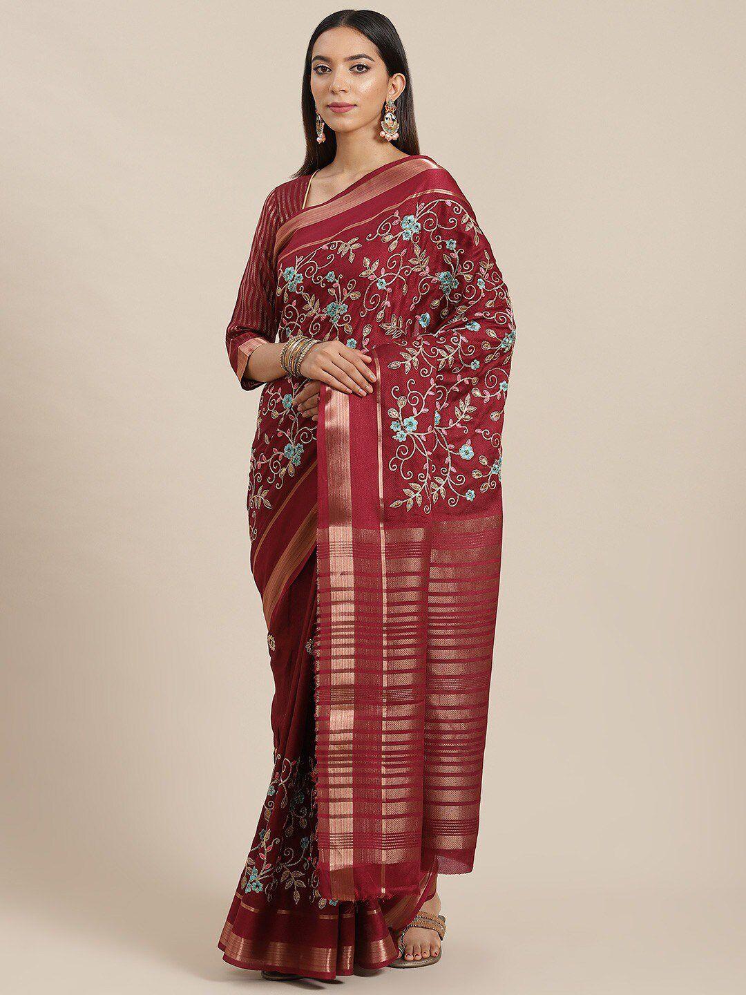 mahalasa red pure cotton saree