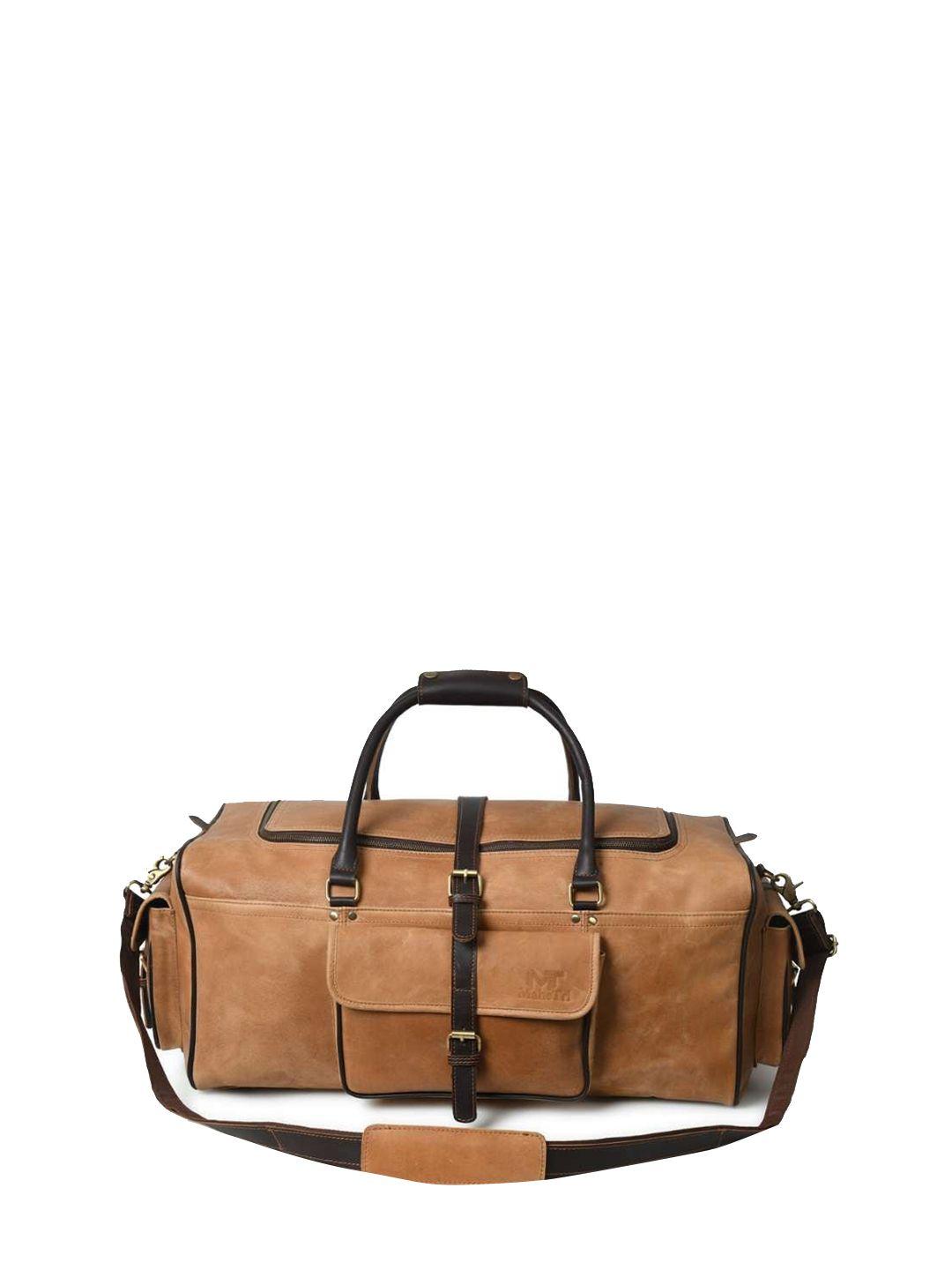 mahetri leather large casual duffel bag- 24 inch