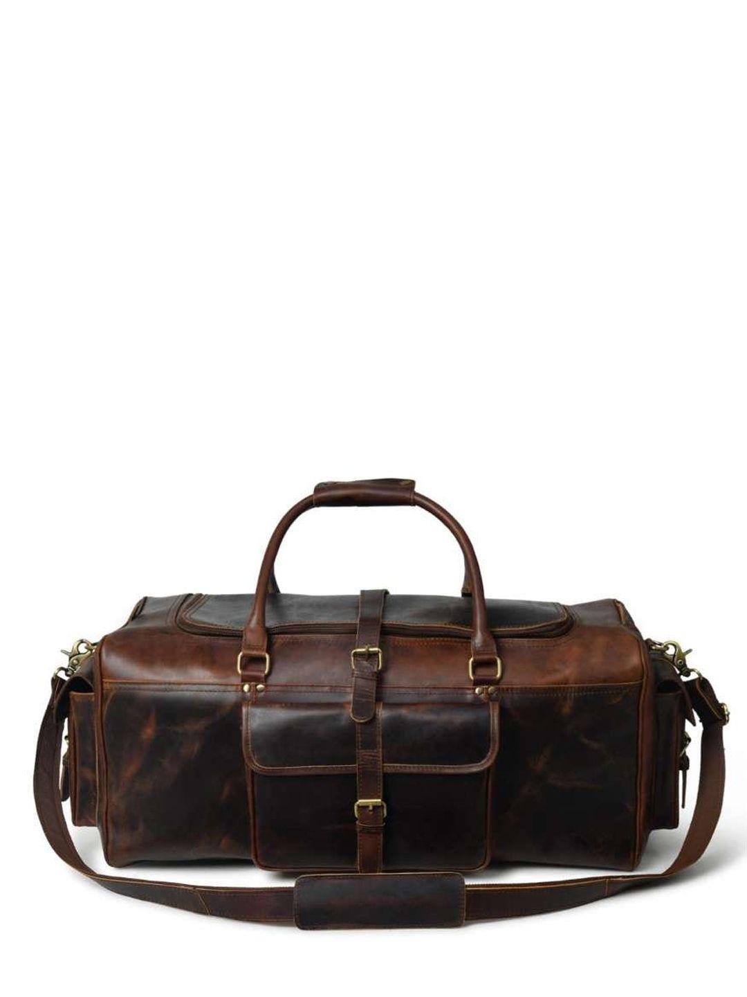 mahetri leather medium casual duffel bag