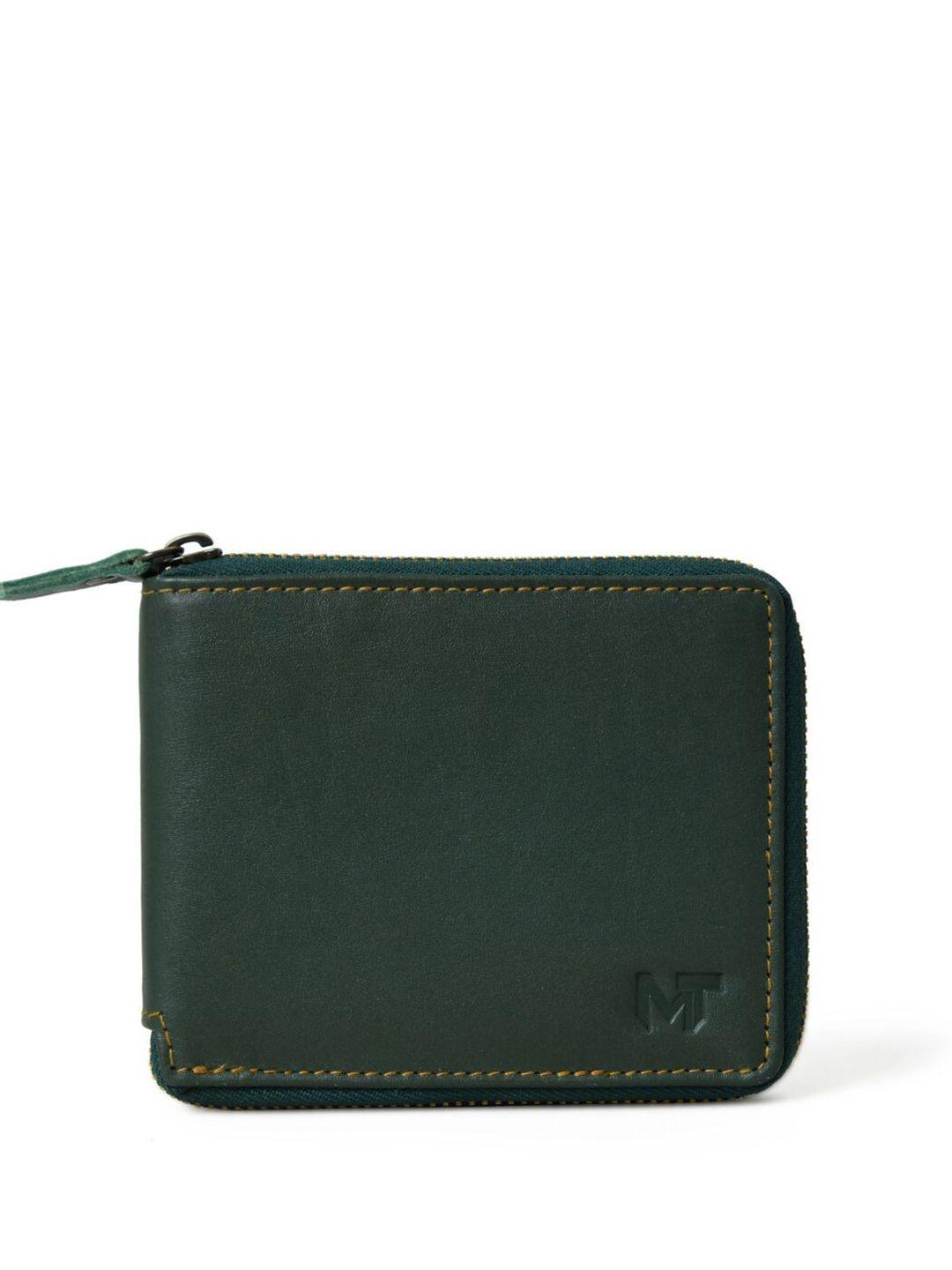 mahetri men leather zip around wallet