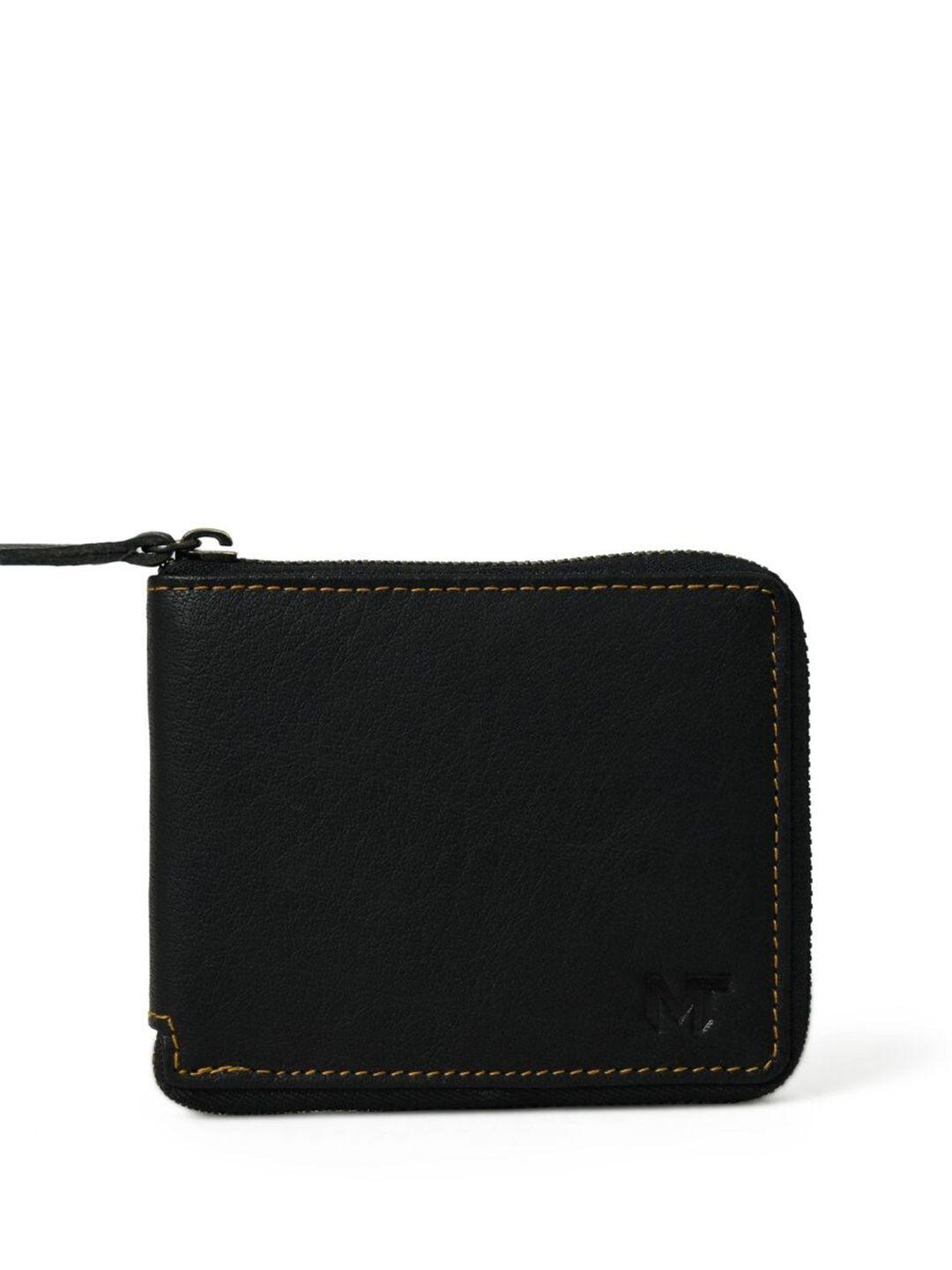 mahetri men leather zip around wallet