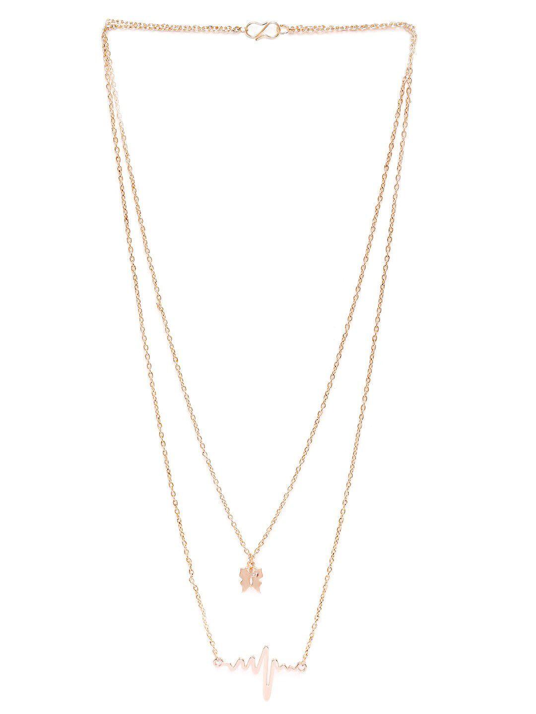 mahi rose gold-plated layered necklace