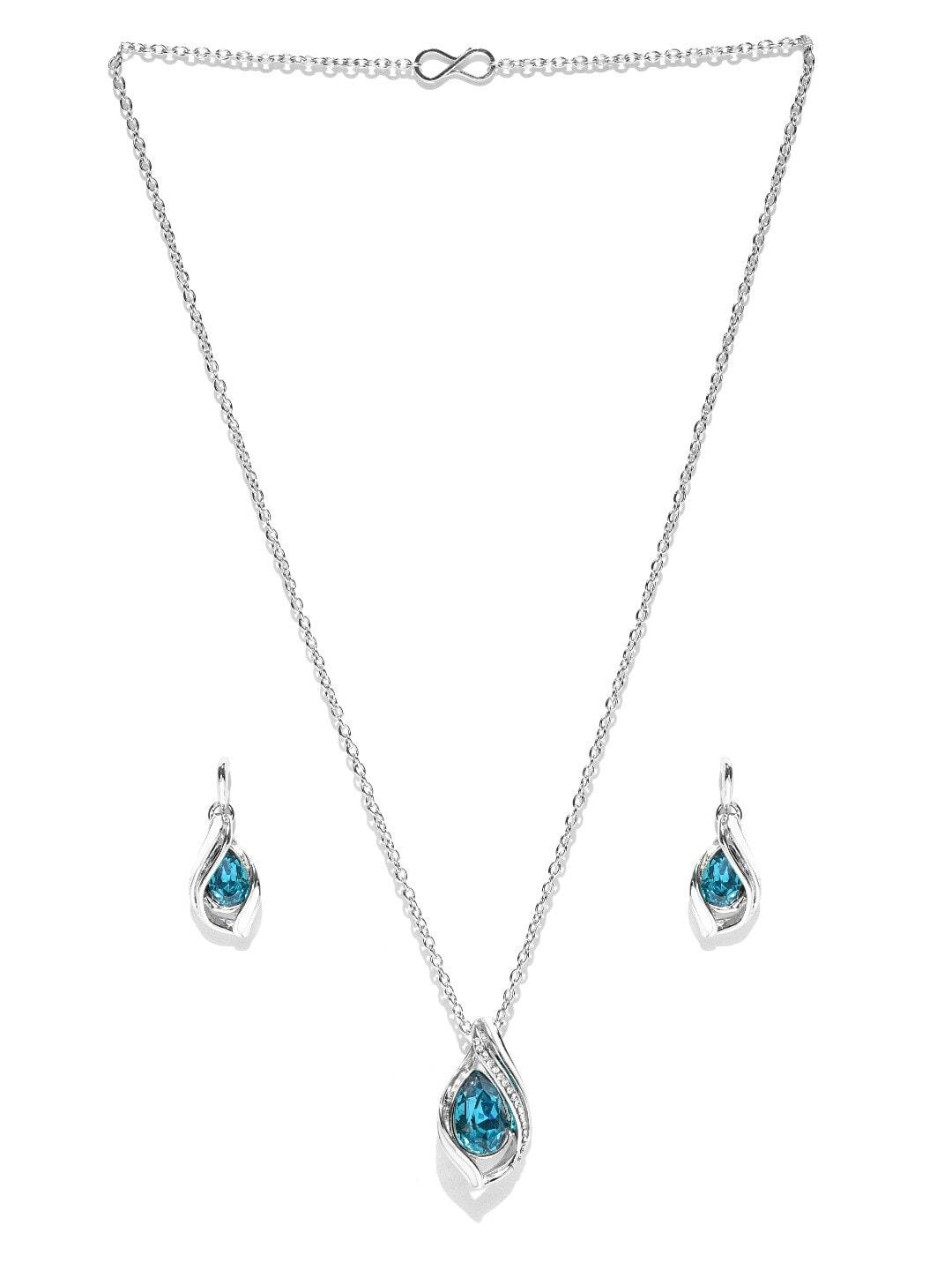 mahi women blue necklace and chains