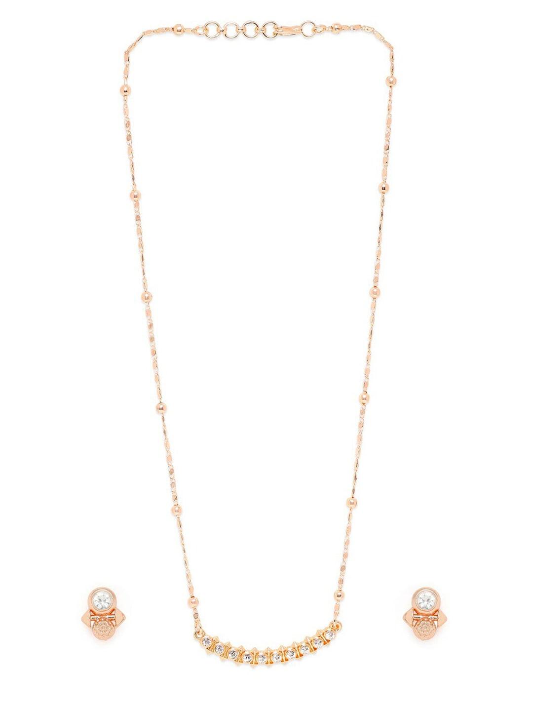 mahi women rose gold necklace and chains
