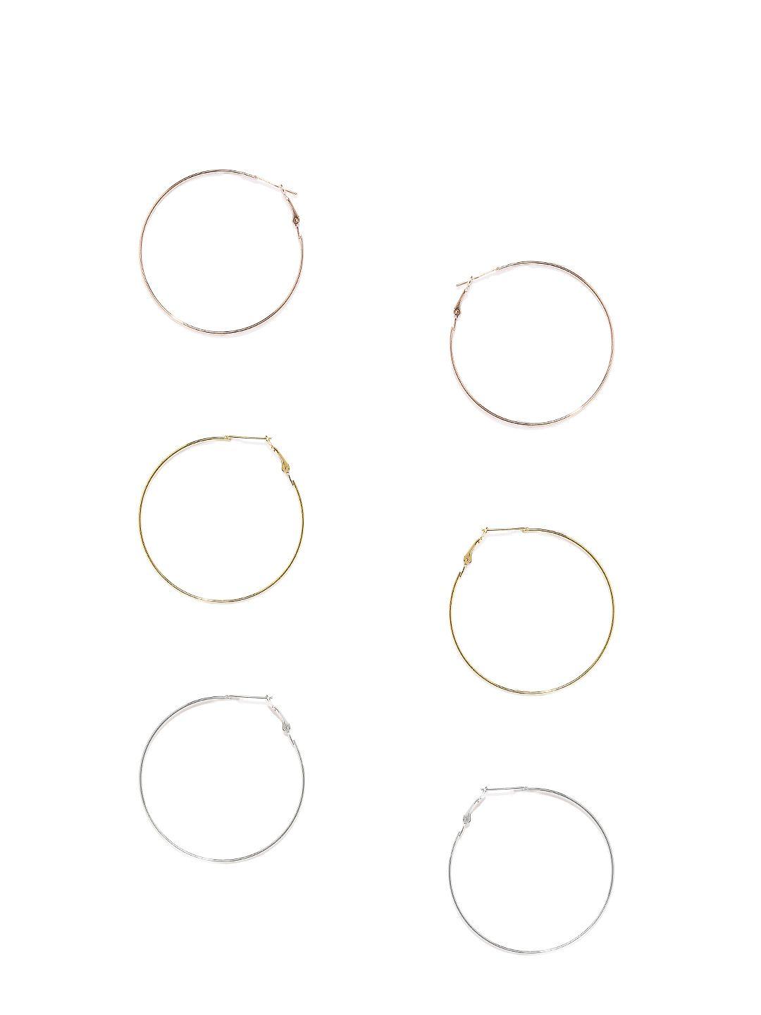 mahi set of 3 circular hoop earrings