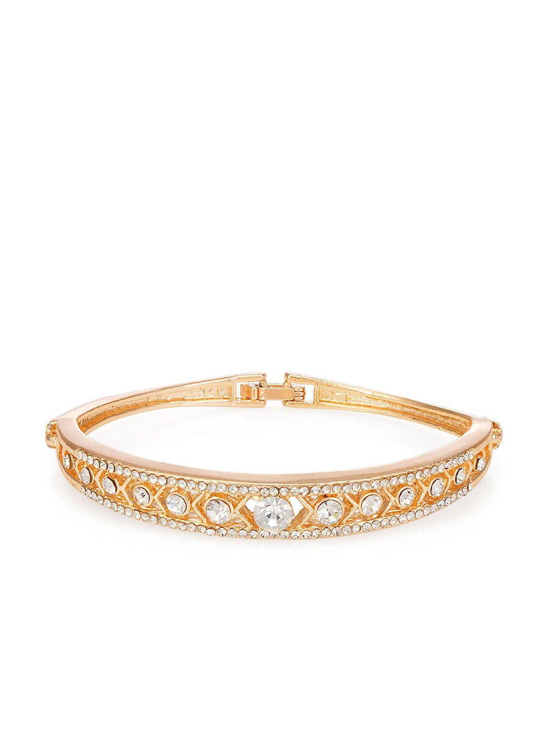 mahi white rose gold-plated bangle-style bracelet