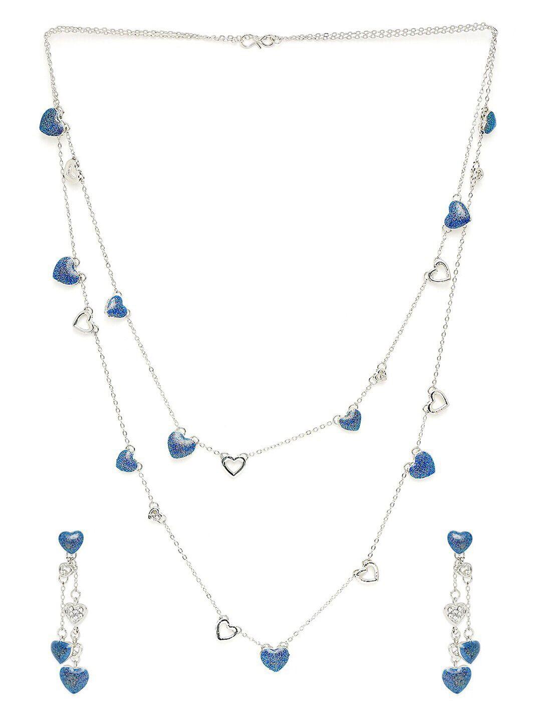 mahi women blue necklace and chains