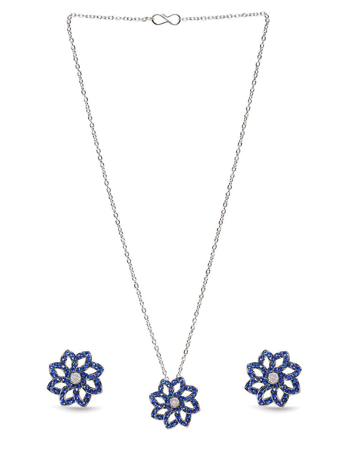 mahi women blue necklace and chains