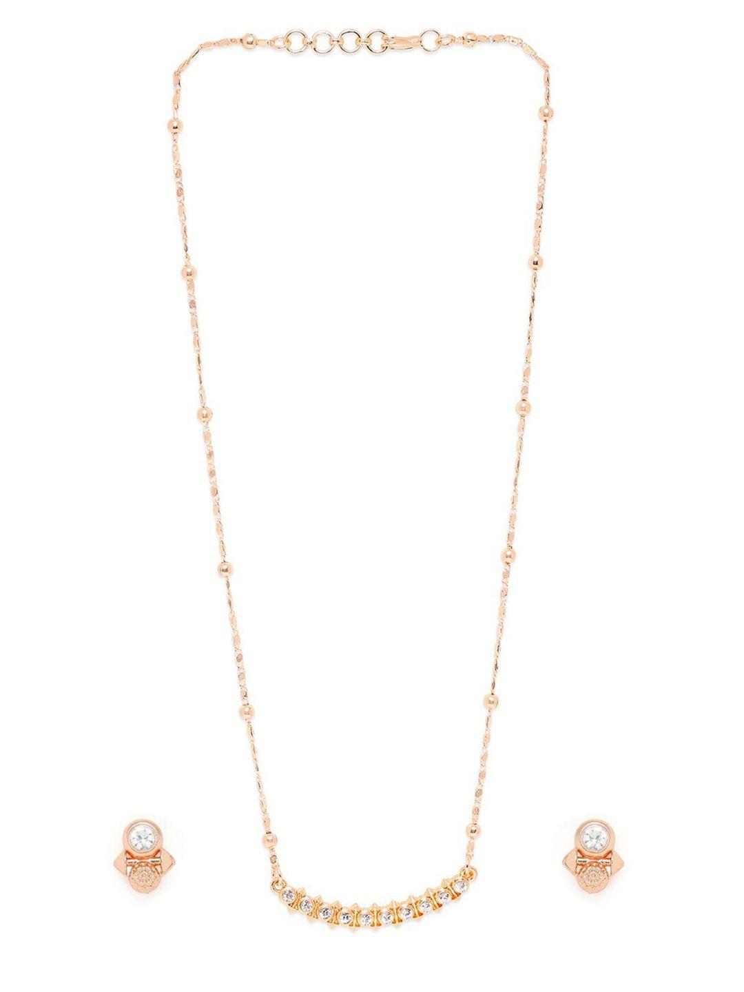 mahi women rose gold necklace and chains