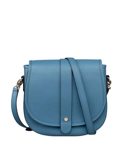 mai soli blue solid medium sling handbag