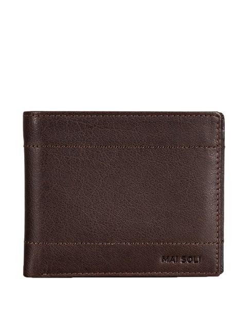 mai soli bronco leather bi-fold wallet for men