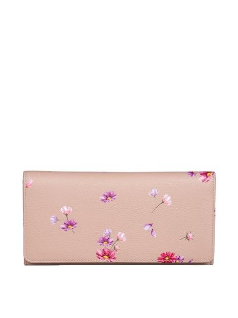 mai soli cosmos pink floral wallet for women