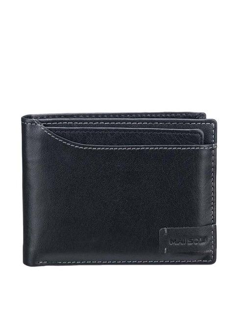 mai soli genuine leather bi-fold wallet for men