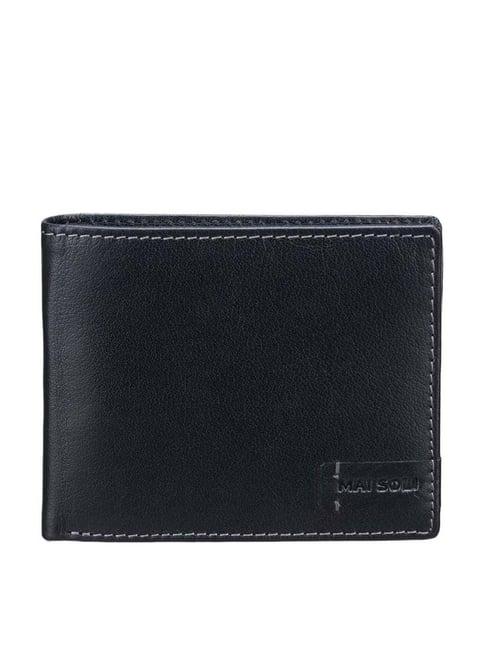 mai soli genuine leather bi-fold wallet for men