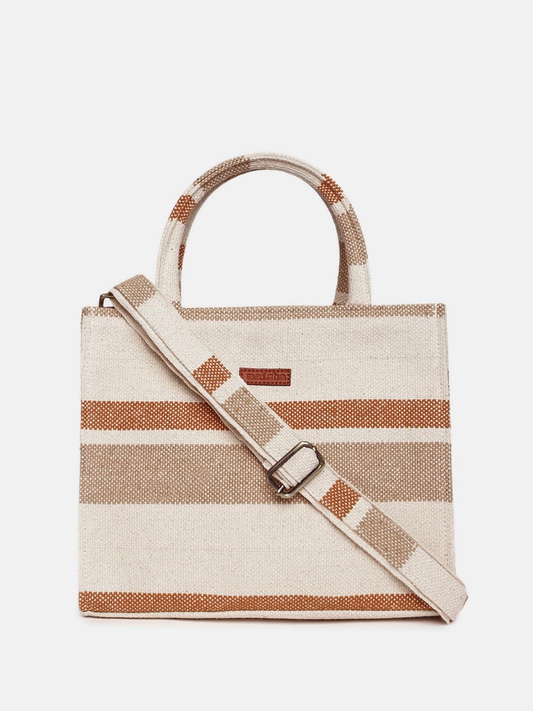 maisha striped structured tote bag