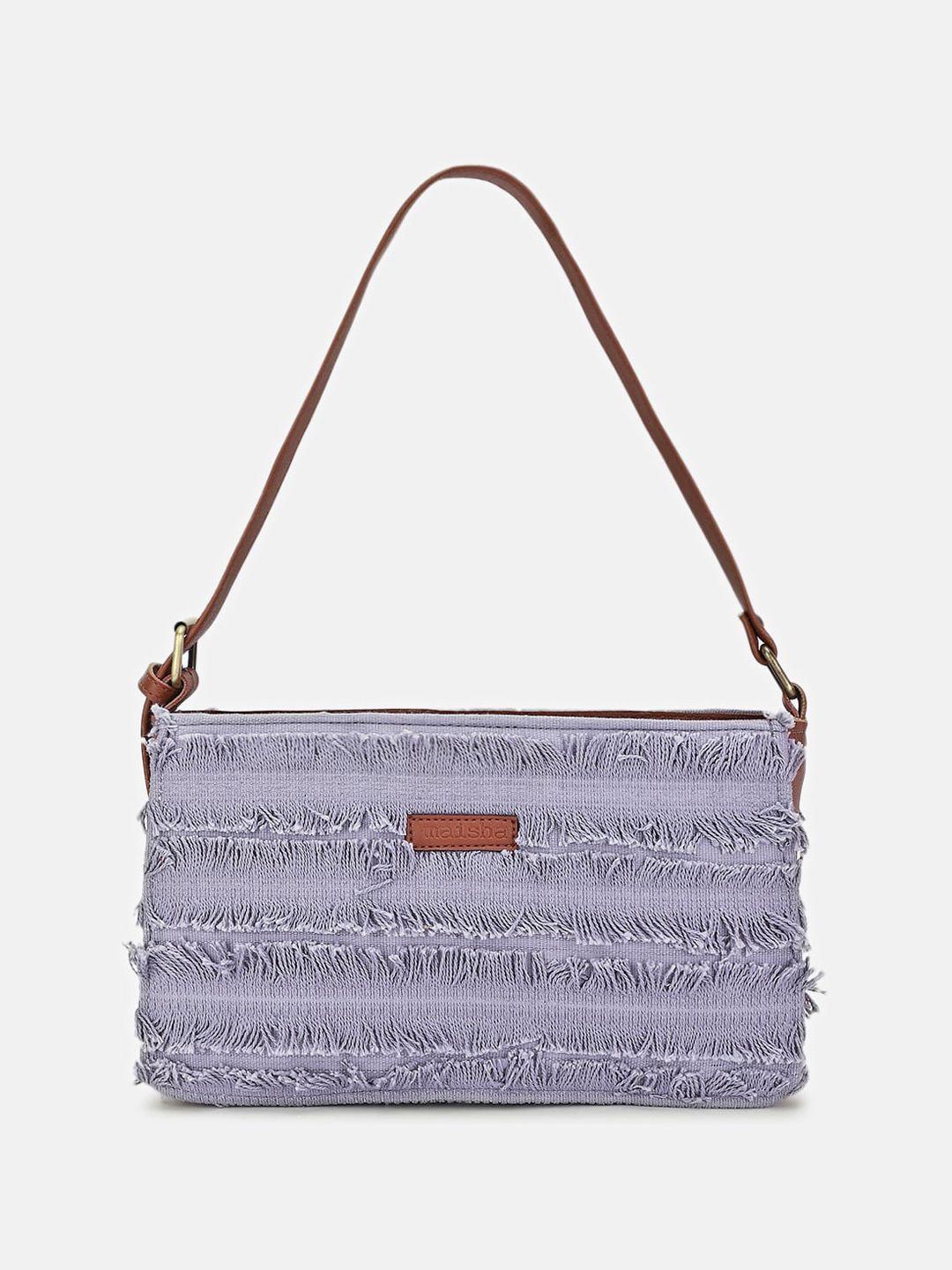 maisha self design structured fabric shoulder bag