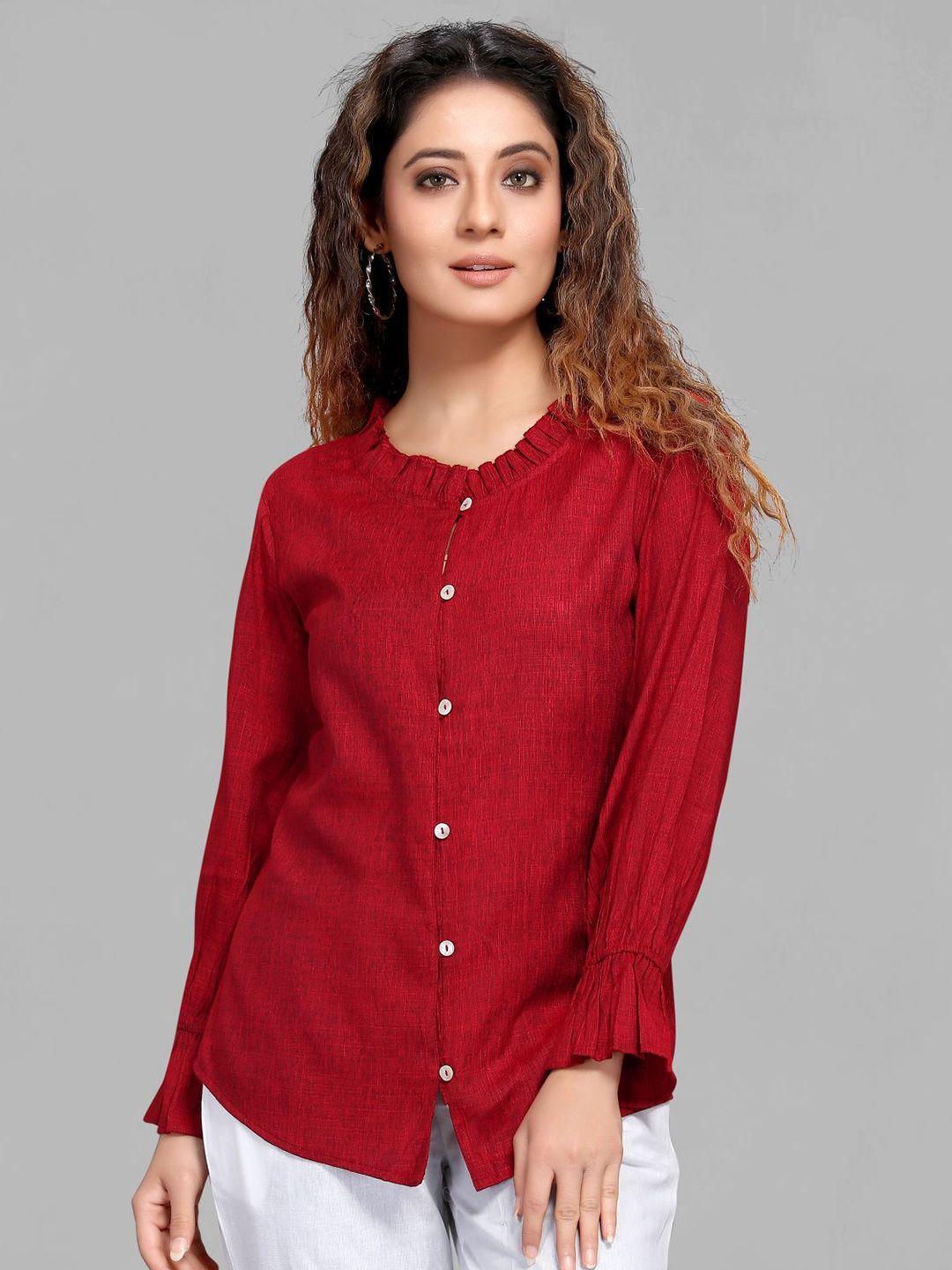 maiyee red shirt style top