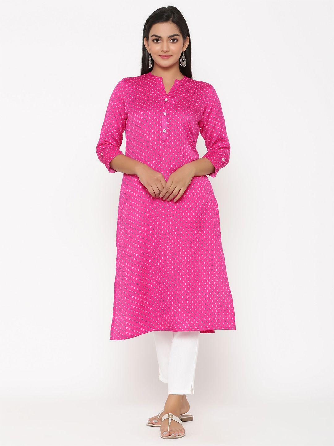 maiyee bandhani print band collar indie prints straight kurta