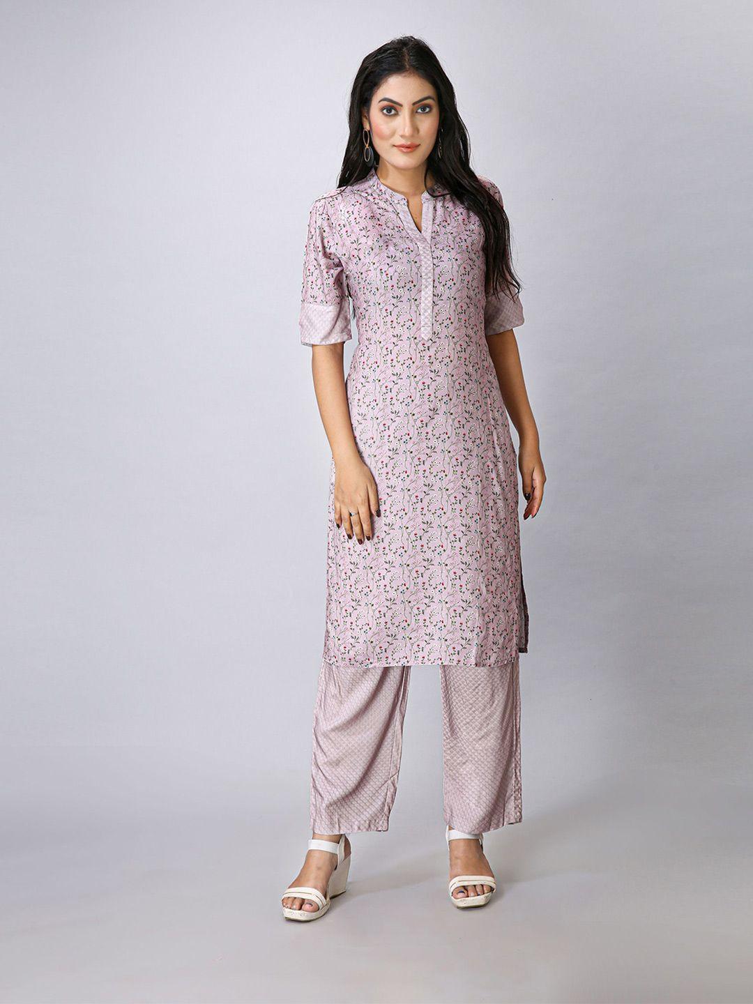 maiyee floral printed straight kurta with trouser