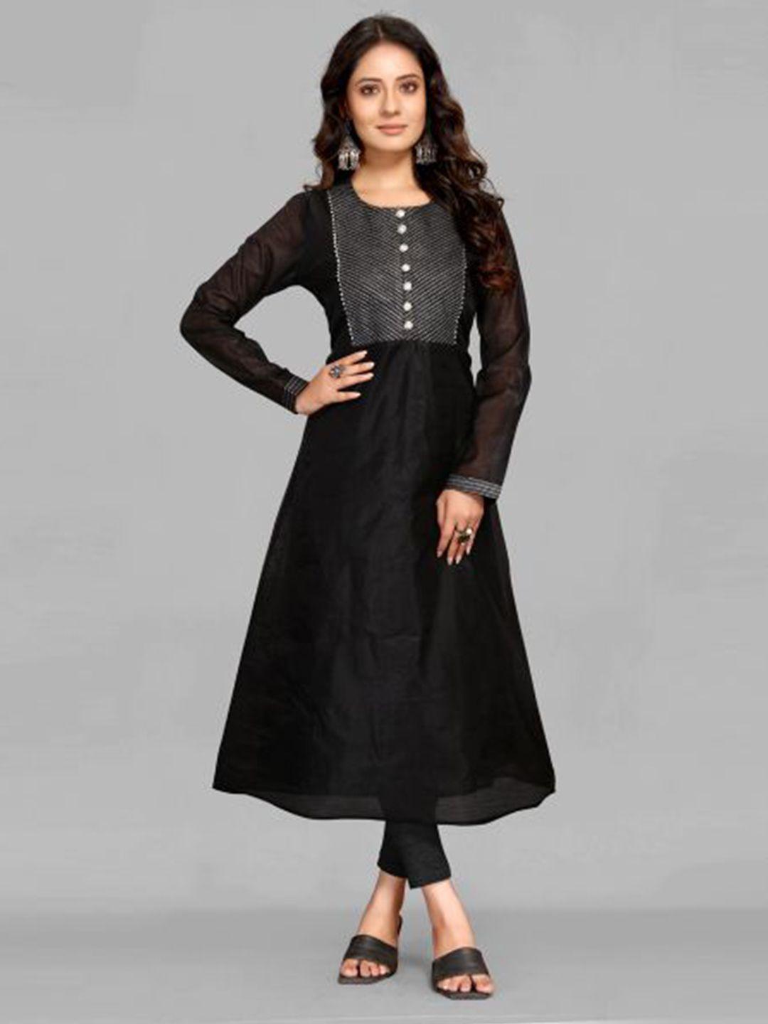 maiyee long sleeves round neck kurta