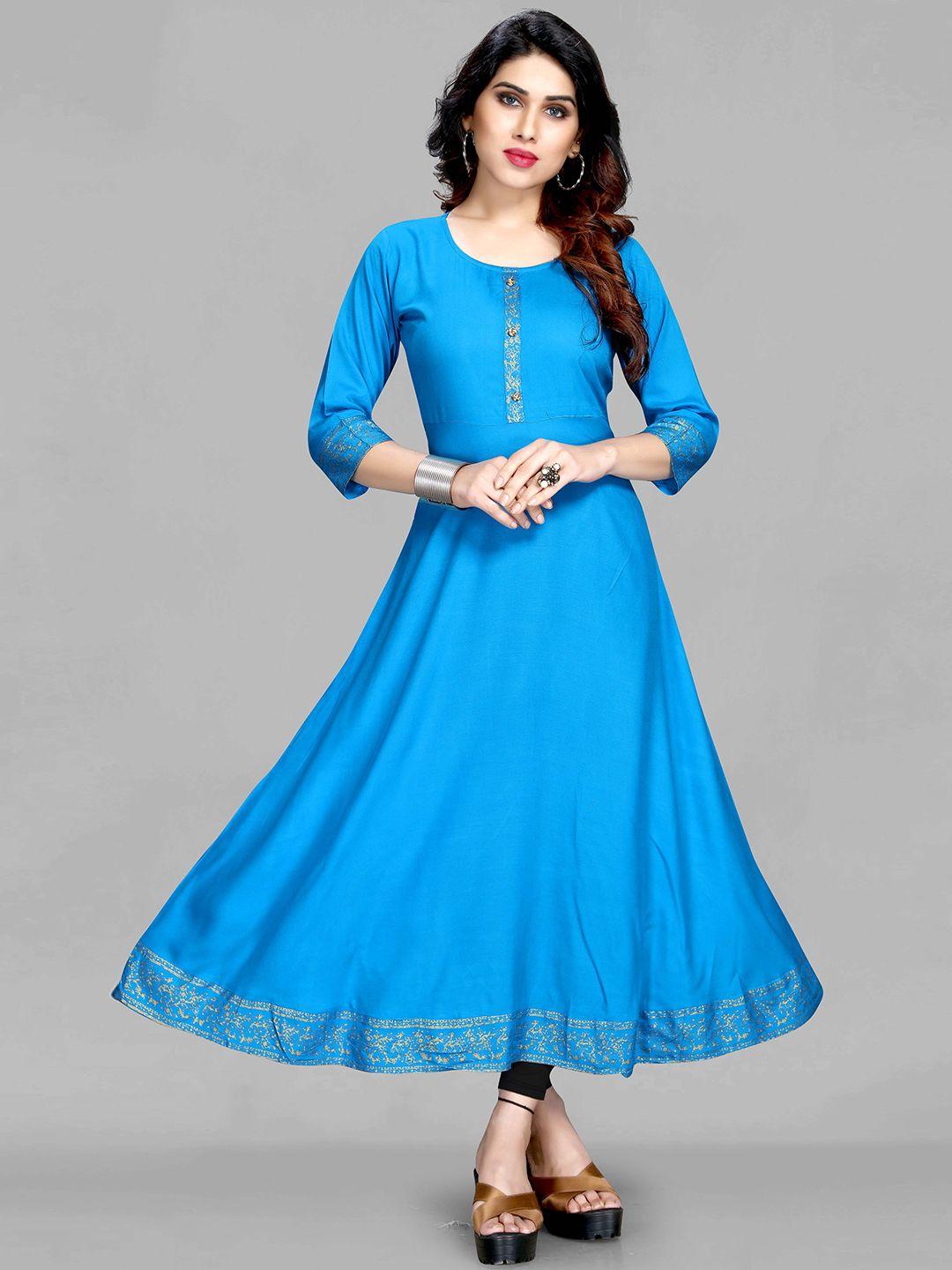 maiyee round neck empire anarkali kurta