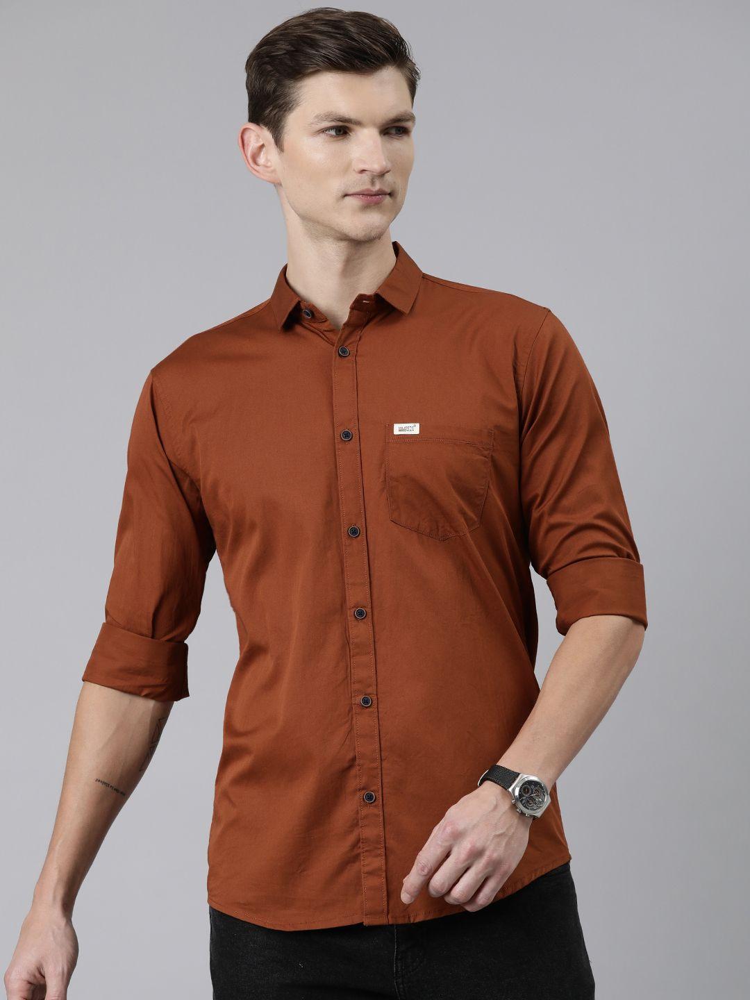 majestic man men comfort slim fit pure cotton casual shirt