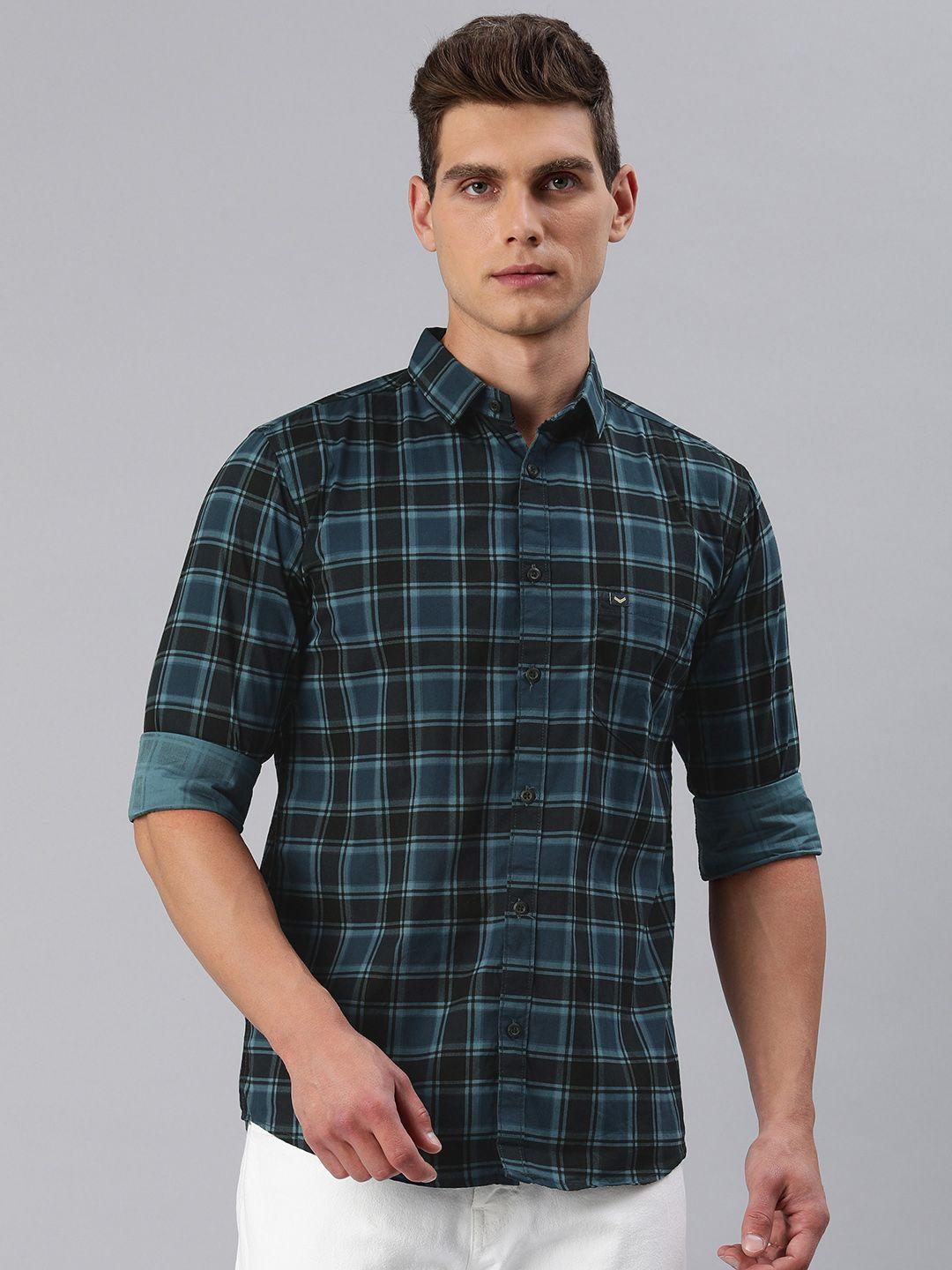 majestic man men comfort slim fit tartan checked pure cotton casual shirt