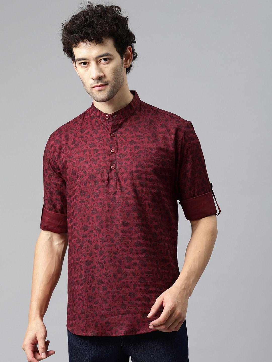 majestic man men ethnic motifs printed cotton kurta